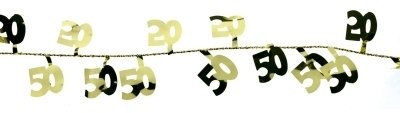 tib 14044 Drahtgirlande Nummer 50, Farbe gold, One Size