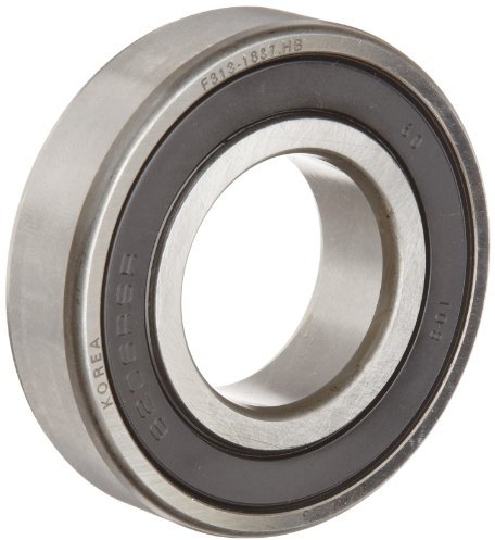 FAG 6209-2RSR-C3 Deep Groove Ball Bearing, Single Row, Double Sealed, Steel Cage, C3 Clearance, Metric, 45mm ID, 85mm OD, 19mm Width, 5300rpm Maximum Rotational Speed, 4860lbf Static Load Capacity, 7460lbf Dynamic Load Capacity
