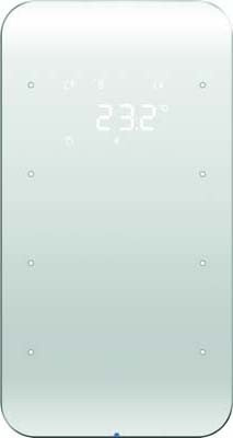 Teclado 3 fases Con termostato, Serie berker R.1 de hager, Blanco Polar