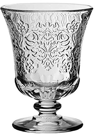 Côté Table 25247 Amboise Verre à Eau avec Pied Argent 9 x 9 x 12 cm (lot de 6)