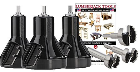 Lumberjack Tools CSK3 Commercial Log Tenon Cutter Kit, Black, 1