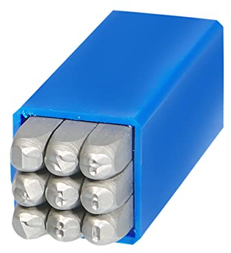 GRAVUREM-S Standard Schlagzahlen, Schlagstempel, Prägestempel, Einschlagzahlen - Zahlen 0-9/1,5mm
