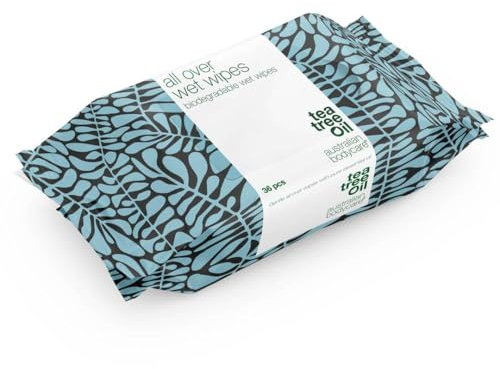 Australian Bodycare Tea Tree Oil Antiseptic Wet Wipes (36)