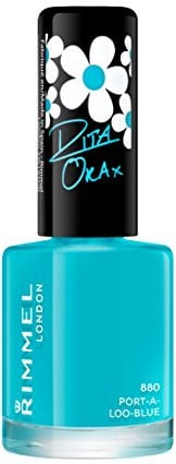 Rimmel London 60 Seconds Super Shine by Rita Ora Nail Polish, 880 Port-A-Loo-Blue, 8 ml