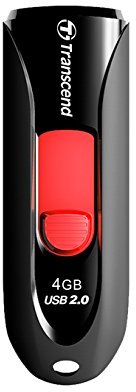 Transcend TS4GJF590K USB 2.0 Flash Drive - 4 GB, Black