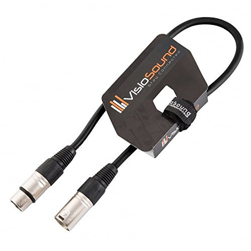 Male to Female XLR Mic Lead/Balanced Microphone/Mic Patch Cable / 7 Colours 0.5m Black