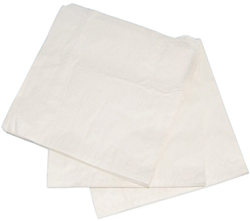 1000 x Food Grade, 38gm Greaseproof Paper White Bag. 7 x 7