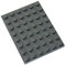 LEGO Parts and Pieces: Dark Gray (Dark Stone Grey) 6x8 Plate x4