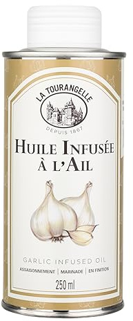 La Tourangelle - Huile infusée à l'ail - Infusion naturelle d'ail - 250ml | Sans arômes artificiels