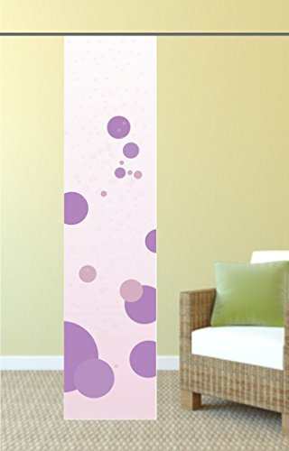 gardinen-for-life Flächenvorhang Kreise Violett, Frühlings - Schiebevorhang, Gr.60x260 cm