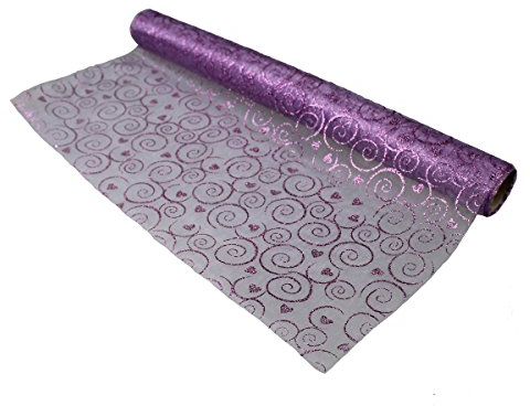 GMMH Tischläufer 50 cm Breit Hochzeit Taufe Konfirmation Kommunion Tischband 5 m (1,8€/m) (lila)