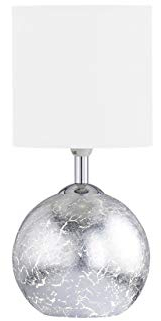 WOFI 8149.02.70.6006 A++ to E, Tischleuchte, Metall, 50 watts, E14, Silber, 15.2 x 15.2 x 33.5 cm