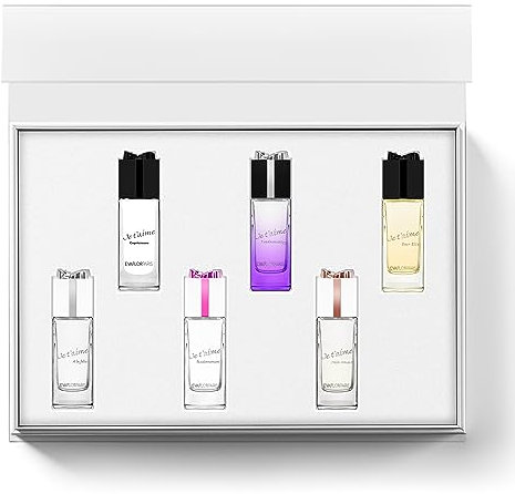 JE T’AIME Coffret 6 Miniatures Eau de Parfum • Parfums Femme • Idée Cadeau Fête des Mères • Collection EVAFLORPARIS • 10 ml
