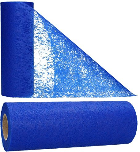 AmaCasa Tischläufer Blau (23 cm x 25 m) – Hochwertiges Vliesband für stilvolle Tischdekoration bei Hochzeiten, Geburtstagen & besonderen Anlässen