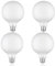 ledscom.de 4 Stück E27 LED Leuchtmittel, G125, warmweiß (2700 K), 4 W, 550lm, Milchglas extra matt