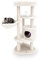 Petrebels Arbre à Chat Charlotte 134 cm Beige/Crème, Arbre à Chats Compact avec Sofa XL, Hamac, Niche et Plateau de Repos