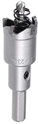 sourcing map Scie Cloche Carbure Trépan Scie à Trou 23mm Diamètre de Coupe pour 0.5mm-3mm Acier Inox 5mm Métal Feuille