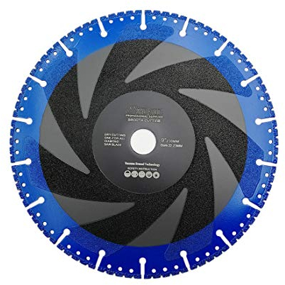 SHDIATOOL Diamantscheibe 230mm / 9 Zoll Allzweck Sägeblatt für Stahlbeton Metall Alu Bewehrung Eisen PVC Alle harten Materialien