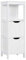 Yaheetech Meuble Rangement Salle de Bain Colonne Salle de Bain Armoire Toilette Meuble WC avec 2 Tiroirs et 1 Etage 30 x 30 x 89 cm Blanc