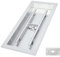 GASPRO 61 x 20,3 cm große Drop-In-Feuerstelle und Brenner, Erdgas- und Propangas-Feuerstelle mit H-Brenner, robuster Edelstahl 304, Montageplatten im Lieferumfang enthalten