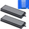 Uniclife Aquarium 10cm Air Stone Bar Cuboid Bubble Diffuser Release Tool with Suction Cup Clip Accessories for Nano Air Pumps Small Buckets and Fish Tanks, 2 Pack