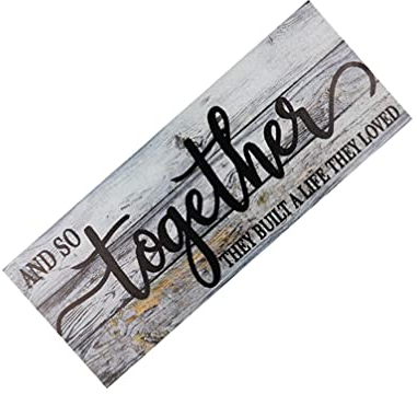 1pcs ofertas para la decoración del hogar y así juntos firmar pared juntos signo sobre la decoración de la pared de la cama cartel de pared de madera vieja tablero de madera dormitorio