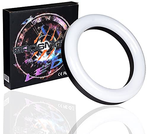 Brodator Lumine Shisha LED Light Ring V2 Set mit Edelstahlteller und Akku - 22 cm 7 Farbwechsel und 2 Modi