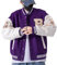 GIJOVANA Giacca Baseball Uomo Varsity Jacket Casual Cappotto Donna Moto Giubbotto da Coppia(Viola,S)