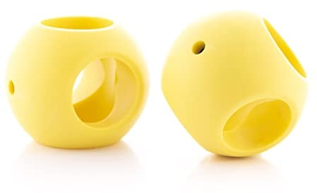 InnovaGoods - 2 Balles Magnétiques Anticalcaire Ioclean, Aimant Anti Calcaire pour Lave-Linge et Lave-Vaisselle, Éco-Responsable, Réduit Détergent, Jaune, Plástico
