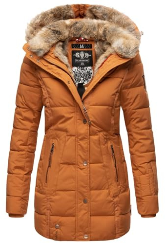 MARIKOO Damen Winter Jacke Mantel Parka warm gefütterte Winterjacke B817