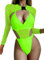 Completo da donna per rave – EDC Festival Neon Body Concert Costume da bagno con fibbia in rete Crop Top Club Party Set 2 pezzi, Verde, L