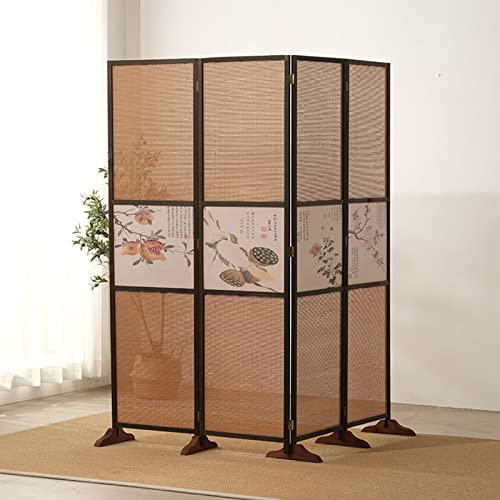 Raumteiler Trennwand, Paravent Raumtrenner 4 Paneel Raumteiler Für Innenräume, Faltbarer Raumtrenner Für Tür, Bett, Loft, Studio & Küche, Paravent Zum Ankleiden, Holzrahmen ( Size : Tall 170cm/67 in )