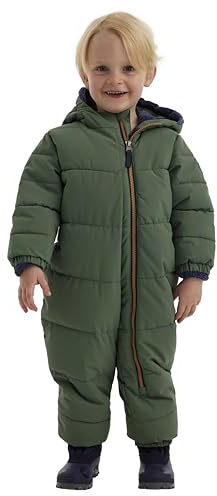 first instinct by killtec FIOW 32 MNS ONPC Overall/Schneeanzug in Daunenoptik mit Kapuze, waldgrün, 86-92