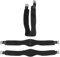 Equinate Langgurt Fremont mit 20mm Memory Foam 110cm - anatomischer Bauchgurt, Sattelgurt Schwarz