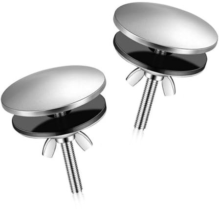 Joyangy Paquete de 2 cubiertas de acero inoxidable para agujero de fregadero, tapa de agujero de grifo de cocina de 2 pulgadas, tapón de placa de agujero de grifo de fregadero a prueba de fugas, color