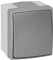 Miratic Interruttore a Pulsante Interruttore Luce Interruttore a Bilanciere Interruttore Luce Muro Interruttore On Off Interruttore Singolo IP55 Grigio Grafite (senza retroilluminazione)