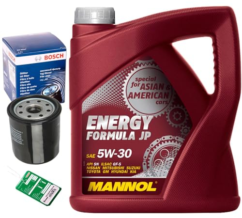 Ölfilter + 4L 5W30 Öl für Yaris P9 Corolla E12 Avensis T25 T22 AYGO