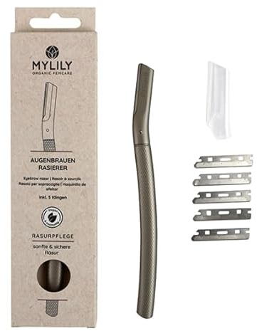 MYLILY Augenbrauenrasierer Silber | Gesichtsrasierer Frauen | Dermaplaning Gesicht | Augenbrauen Rasierer für Frauen | Face Razor Woman | Augenbrauen Messer