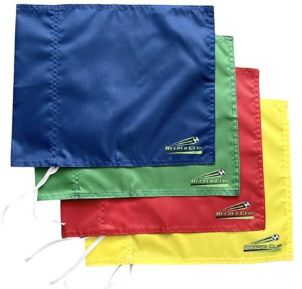 Football Corner Flag's, Pack of 4, Soccer Training Corner Flag's with Tie Cord (Red)