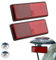 Hioip 2 Stück Motorrad Fahrrad E4 rot Reflektor, 87 x 31 x 8 mm hinten Reflektor mit Schrauben, multifunktionaler Rückstrahler für Motorrad Scooter, Reflektor Katzenauge hinten Universal (rot