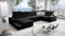 All4All Ecksofa mit Schlaffunktion Passe 335 cm x 205 cm - Wohnlandschaft U-Form - Schlafsofa mit Bettkasten - XXL Sofa - Groß - Gewebe Sawana 14 - Schwarz - Linke Seite 26
