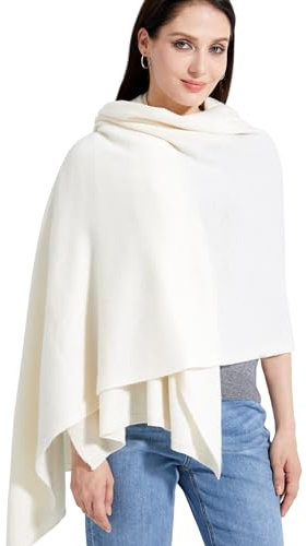 RYYOYY Soft Cashmere Blend Wrap Chic Scarf Stole for Women Wayfarer Travel Extra Large 87x28 White