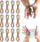 12 Pièces Rainbow Rope, Jeu De Ficelle Doigts,Finger Twist Jeu De Fils,Jeu élastique Enfant Doigt,Jeux De Doigt De Corde,Jeux De Ficelle Pour Cadeau Et Jeux Scolaires,Longueur 165cm