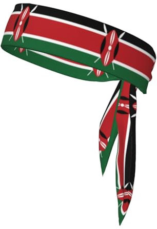 Flag of Kenya Double-Sided Sports Headband for Comfortable Workouts