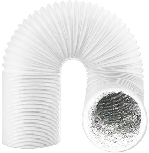 SPARES2GO Vent Hose for Beko Tumble Dryer PVC Aluminium Foil Insulated Duct Outlet Pipe (4 x 2.5m)