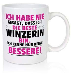 Die Beste Winzerin | Weinbauer | Wein - Tasse Weiss - Kaffeetasse/Geschenk/Familie