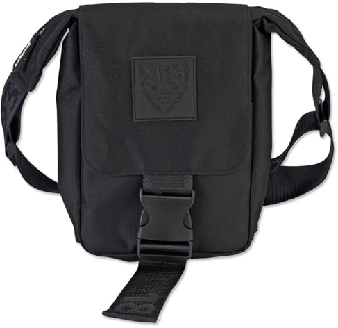 VfB Stuttgart Stadiontasche mit Wappen – Offizielle Fan Tasche transparent für Stadionbesuch – Umhängetasche Clear Bag für Arena, Konzert, Festival – Schultertasche Fanartikel Rot Weiß