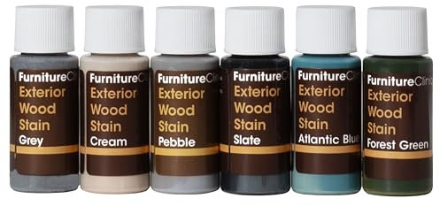 Exterior Wood Stain (Tester Kit, Colours) - Quick Drying and Easy-to-Apply - Concentrated Wood Stain for Outdoor Wood, Garden Furniture, Windows & Cladding