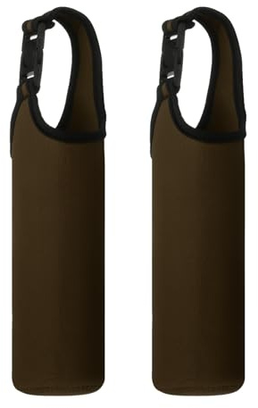 YELARXI Neopren-Wasserflaschenhüllen, 3-in-2er-Pack, Kaffee