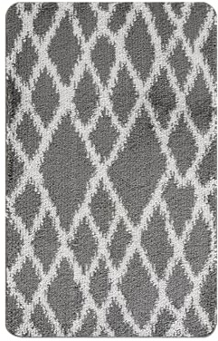 Paradise Door Mat – Soft, Machine Washable Dirt Trapper Rug - Rubber Backed Floor Mat -Heavy Duty Non Slip Doormats, Super Absorbent Front Door Mat, Entrance Rug (Grey, 50 X 80 cm)